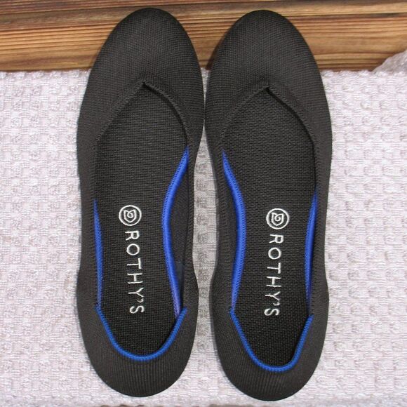 Rothy's The Flat Round Toe Flat Shoes Black 11 - Picture 2 of 11